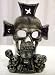 SKULL TEALIGHT HOLDER SKELETON HALLOWEEN CANDLE DECOR