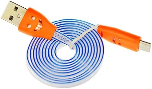 SITHKTM 5PCS/Pack 3Ft 1 Meter Colorful LED Night Light Lamp Micro USB Charger Data Cable Charging Extension Cord [LED Flowing Cable] for Galaxy S6 S2 S3 S4 Note 4 2 , Mega, HTC One, Nokia Lumia , Xperia Z (Black, White, Orange, Yellow, Pink)