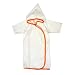 giggle Better Basics Hooded Bath Kimono - Orange Trim (organic Cotton)