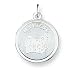 Sterling Silver Maltese Disc Charm with 20 inch Sterling Silver Chain