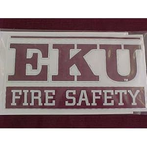 Eastern Kentucky Colonels Eku Fire Safety Decal by