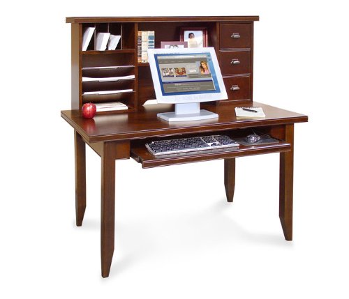 Tribeca Loft Cherry Compact Laptop Desk with Hutch Cherry