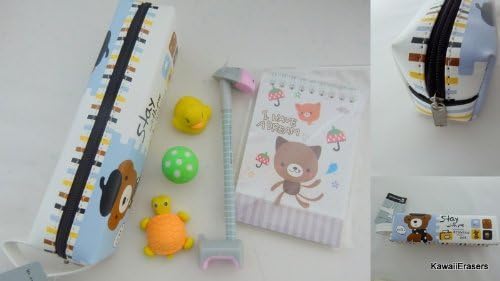 Animals Stationery Gift Pack - Brown Teddy Pencil Case Stationery Set
