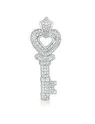 14K White Gold 1.42cttw Round Diamond Pendant