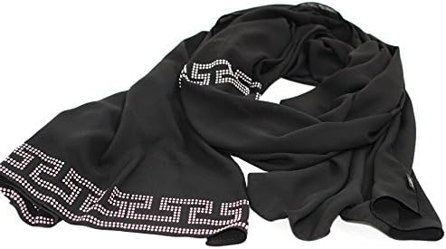 The Twelve Stylish Design Hijab Scarf Series Latticed Print Hijab Black