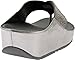 FitFlop Women's Crystall Flip Flop, Pewter, 7 M US