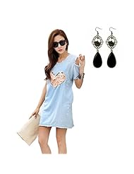 Sexy Denim Bateau Neck Off the Shoulder Club Dress/Homecoming Dress/Party Dress 