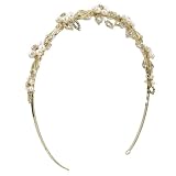 Alyse's Pearl Flower Headband - Gold - Final Sale