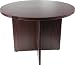 42'' Round Contemporary Conference Table with Mahogany Finish [SL-MBC42-MAH-GG]