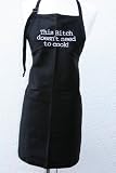 Black Embroidered Apron This Bitch doesn't need to cook