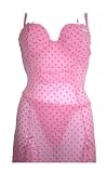 Rampage Lingerie Sexy Chemise Soft Sheer Mesh Set with Matching G String Thong