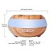 YouVogue 300ml Essential Oil Diffuser Wood Grain Mist Humidifier Aroma Diffuser with 7 Changing Colored Led Lights for Bedroom Baby Room Office Yoga Spa