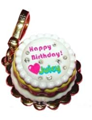 Authentic Juicy Couture - Happy Birthday Cake - Gold Plated Charm