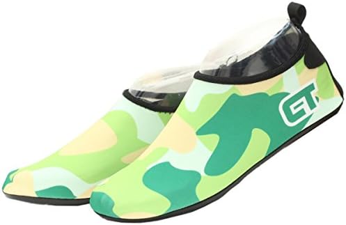 DeftGet Unisex Barefoot Water Skin Shoes Flexible for Beach Swim Surf Yoga Exercise Running Diving Men Women Shoes (XL(US 7.5-8 EUR 40-41), GREEN)