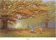 Winnie the Pooh - Autumn Leaves Art Poster Print by Peter Ellenshaw, 28x20