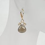 Ladies tear-drop earing – smokey quartz