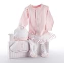 Baby Aspen "Big Dreamzzz" Baby Ballerina Two-Piece Layette Set in "Studio" Gift Box, Pink