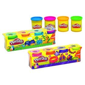 Play-Doh pack of 4 Tubs - Assorted Colours