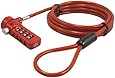 Sendt Red Notebook / Laptop Combination Lock Security Cable