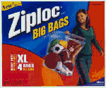 Ziploc 4 Pack XL Heavy Duty Big Bag 65644