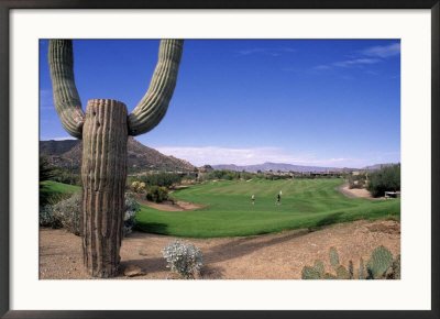 The Boulders Golf Course, Phoenix, AZ Framed Photographic Poster Print by Bill Bachmann, 36x26