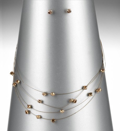 Floating Sparkle Necklace & Earrings Set