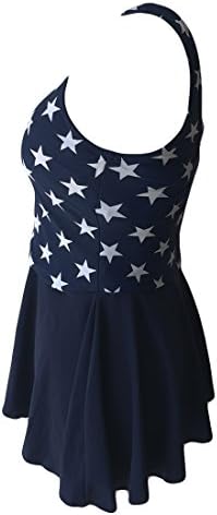 Aspon Girls Sexy Swimwear Swimdress Blue US M/Label XL/Waist:28.4"
