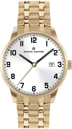 Alpha Saphir Herren-Uhren Quarz  Analog 313J