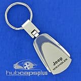 New Jeep Wrangler Chrome Tear Drop Key Chain Ring