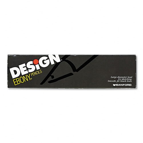 Prismacolor Design Ebony Sketching Pencils, 12 Pencils (14420)