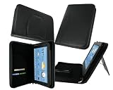 rooCASE Executive Portfolio Black Leather Case Cover with Landscape Portrait View for ViewSonic gTablet 101-Inch Android Tablet Wi-Fi on sale