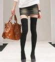 Women Girls Black Knee/Thigh High Socks Sockings 100% Cotton Brand NEW Great Quality