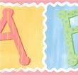 Pastel Pink A to Z Wallpaper Border