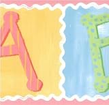 Pastel Pink A to Z Wallpaper Border