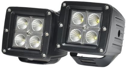 Wellness Everything 3.2inch CREE 2X16W square LED Work Light Bar Flood Beam High Power ff Road Work Lamp for 4x4 4wd ATV Jeep Tractor Truck Light Fog Driving Bar Rree Truck SUV Car (16w-flood)