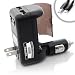 TRANS4M Dual-Port Universal AC / DC RAPID USB Travel Charger for Smartphones , Ereaders , iPod, iPhone 4 , 4s ** Includes Micro-USB Charge Cable **