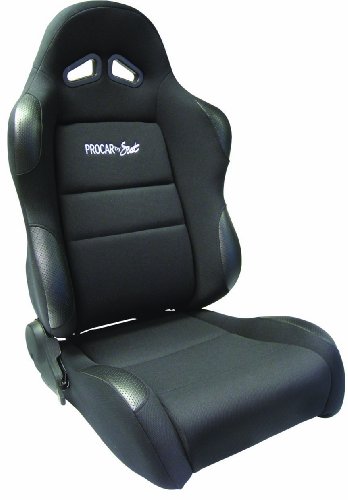 procar seats:ProCar by Scat 80-1605-61L SPORTSMAN Black Vinyl/Velour Left Racing Seat