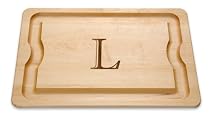JK Adams 20-by-14-Inch Monogrammed Cutting Board, "L"