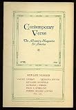 Contemporary Verse: April 1918