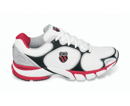 K-SWISS California Laufschuhe Herren, WeiÃ?/Schwarz/Rot, 44