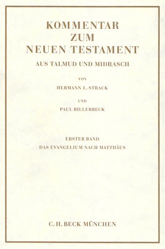 Kommentar zum Neuen Testament, 6 Bde., Bd.1, Das Evangelium nach Matthäus