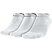 Nike Men's Cotton Cushion No Show Socks With Moisture Management (3 Pack) (XL (shoe size: 12-15), WHITE///BLACK)