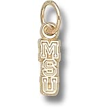 Michigan State Univ Vert Msu 3/8 Pendant (Gold Plated)