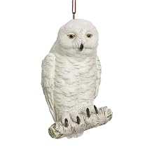 Midwest White Snowy Owl Christmas Ornament