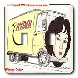 Londons Times Funny Panel Hollywood Cartoons - Winona Ryder - Light Switch Covers - double toggle switch