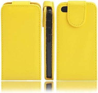 Angibabe Jelly Colors Flip PU Leather Case for iPhone5C ( Color : Yellow )
