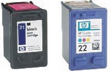 2-pack (B+c) Hp 21 22 Hp21 Hp22 Black Color C9351an C9352an Remanufactured Ink Cartridges for Hp