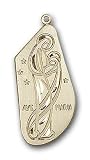 14kt Gold Ave Maria Medal