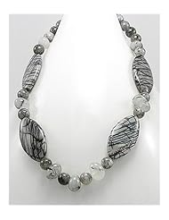 Zebra stone Necklace In Brass