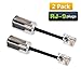 Uvital Telephone Cord Detangler, Anti-Tangle Telephone Handset Cable 360 Degree Rotating Landline Swivel Cord Untangler Black (2 Pack)